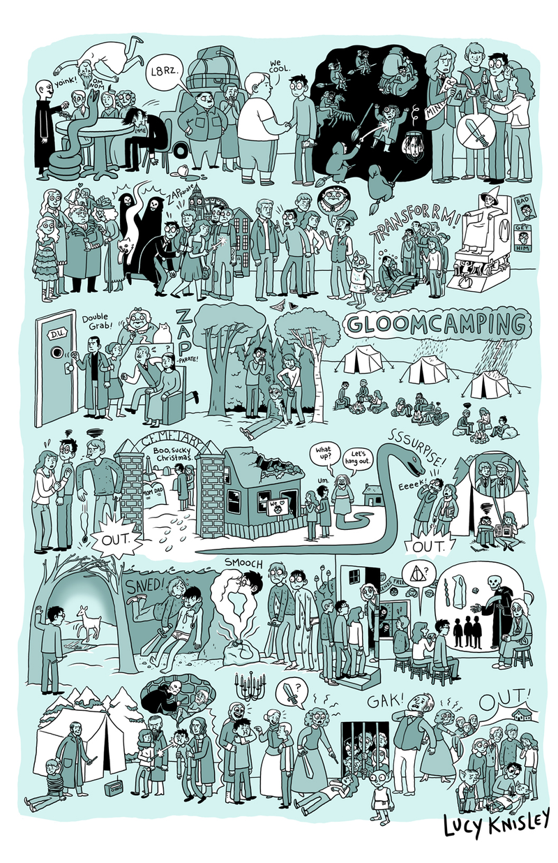 Illustration for article titled The entire plot of Harry Potter on a single poster